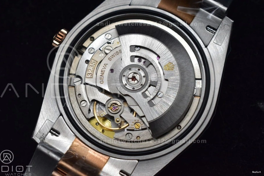 GMF 41 Bracelet RG Best 126333 RG Dial Coffee DateJust Plated on Oyster A3235 SS Edition 0329